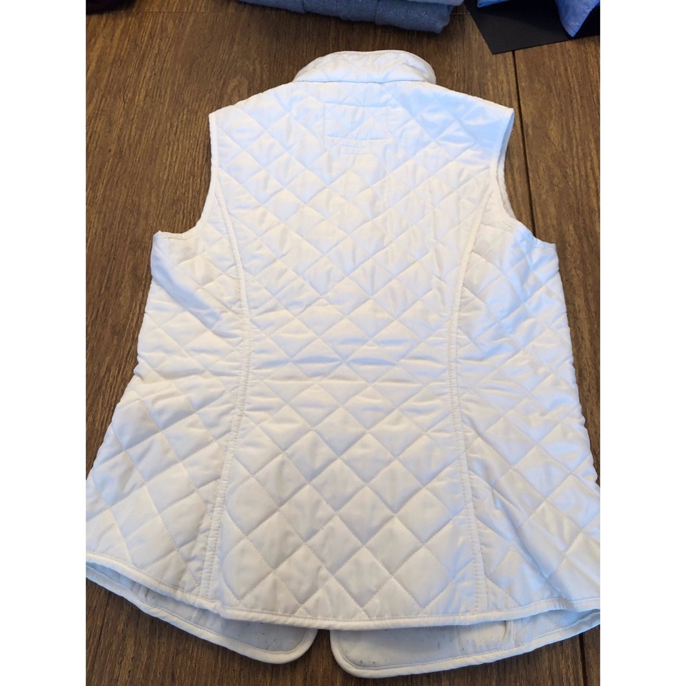 White, Van Huesen quilted zip up vest, XS! - Picture 4 of 4